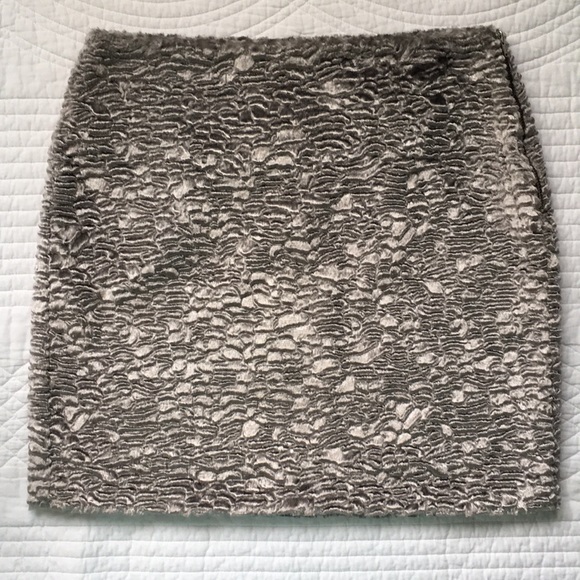 Anthropologie Poleci Faux Fur Ridged Skirt Small 2 Waist 26 - Picture 2 of 8